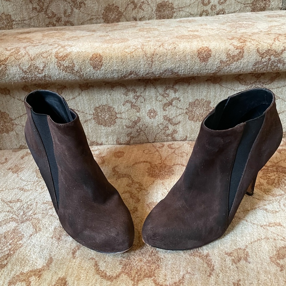 Saks Fifth Avenue Dark Brown Ankle Booties